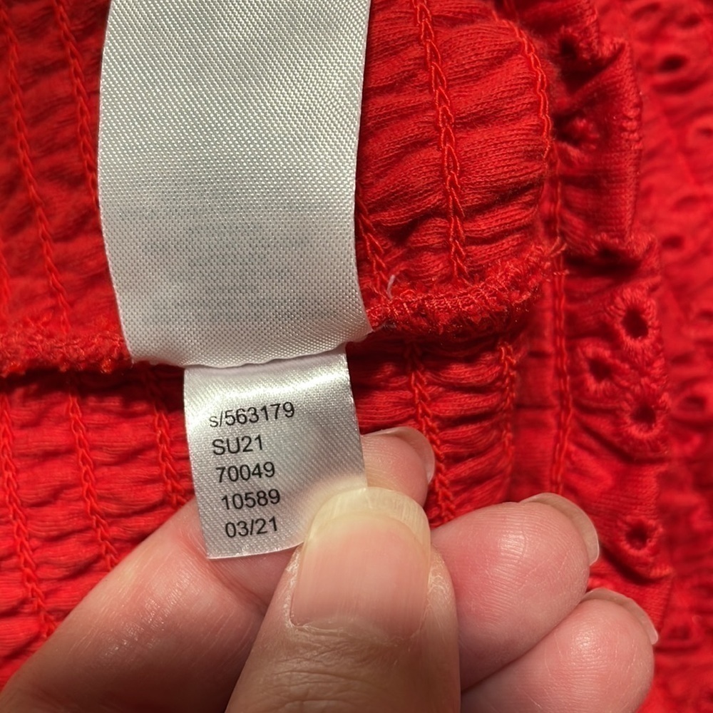 Loft smocked bodice eyelet top size XXL - Picture 8 of 9